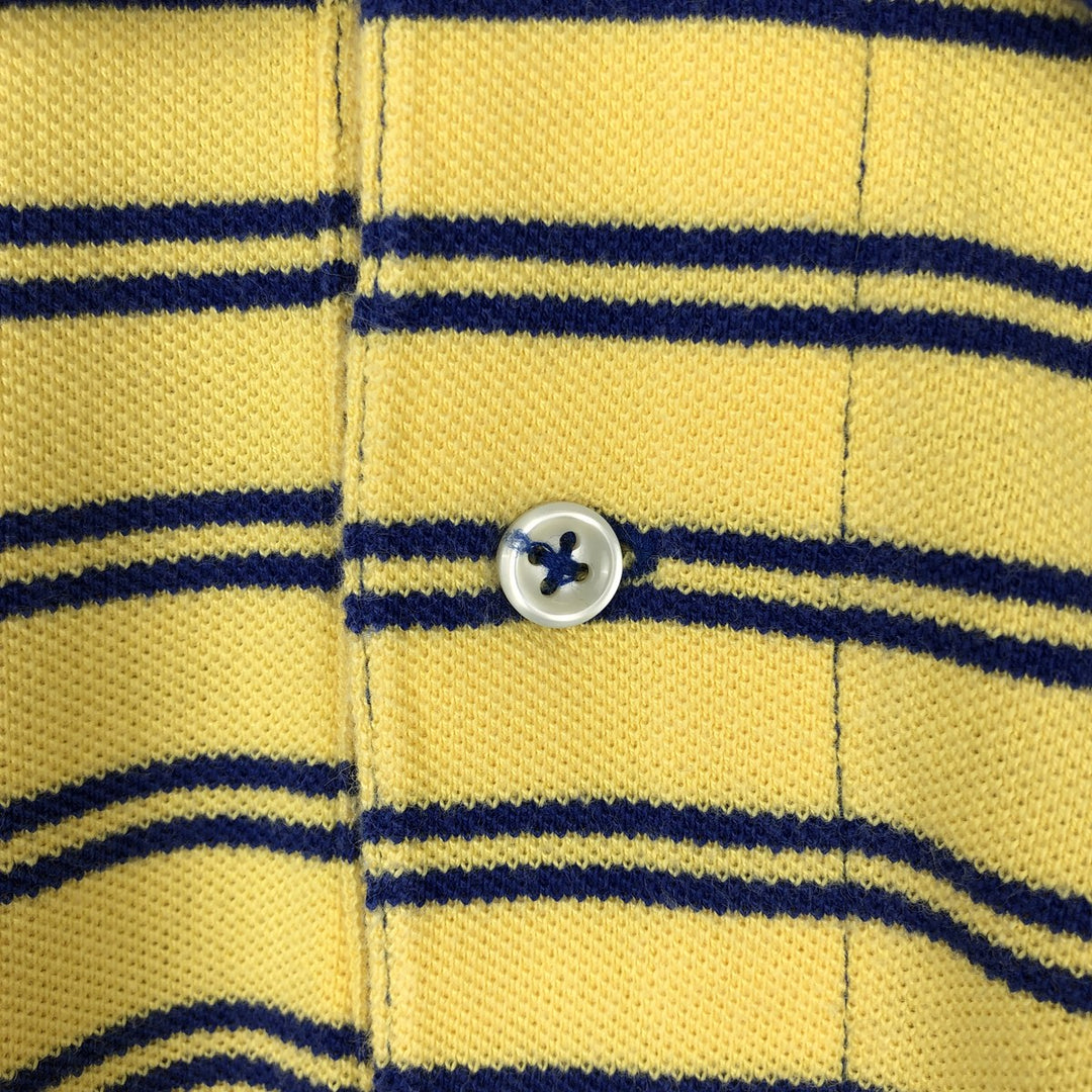 Ralph Lauren POLO by Ralph Lauren short sleeve striped polo shirt, men's XL size cotton navy blue type Vintage Second Hand
