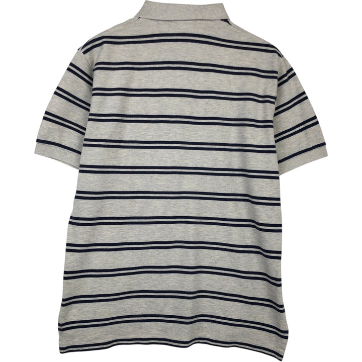 Ralph Lauren POLO by Ralph Lauren short sleeve striped polo shirt, men's size L cotton gray type Vintage Second Hand