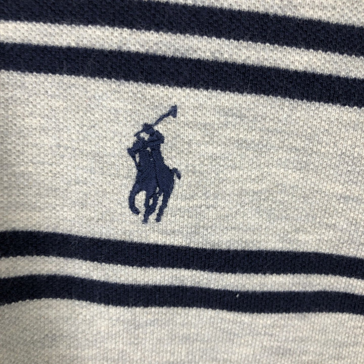 Ralph Lauren POLO by Ralph Lauren short sleeve striped polo shirt, men's size L cotton gray type Vintage Second Hand