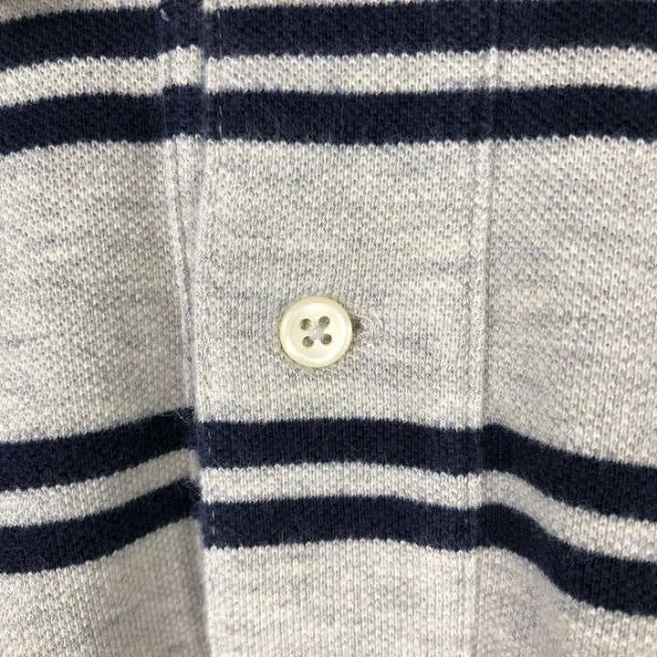 Ralph Lauren POLO by Ralph Lauren short sleeve striped polo shirt, men's size L cotton gray type Vintage Second Hand