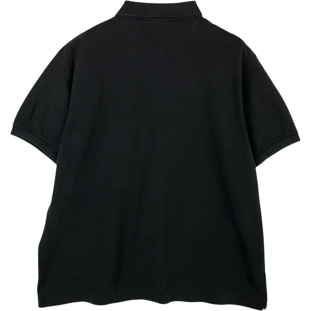 Lacoste (LACOSTE) French design short-sleeved polo shirt, size 7 (equivalent to men's XL) cotton black type Vintage Second Hand