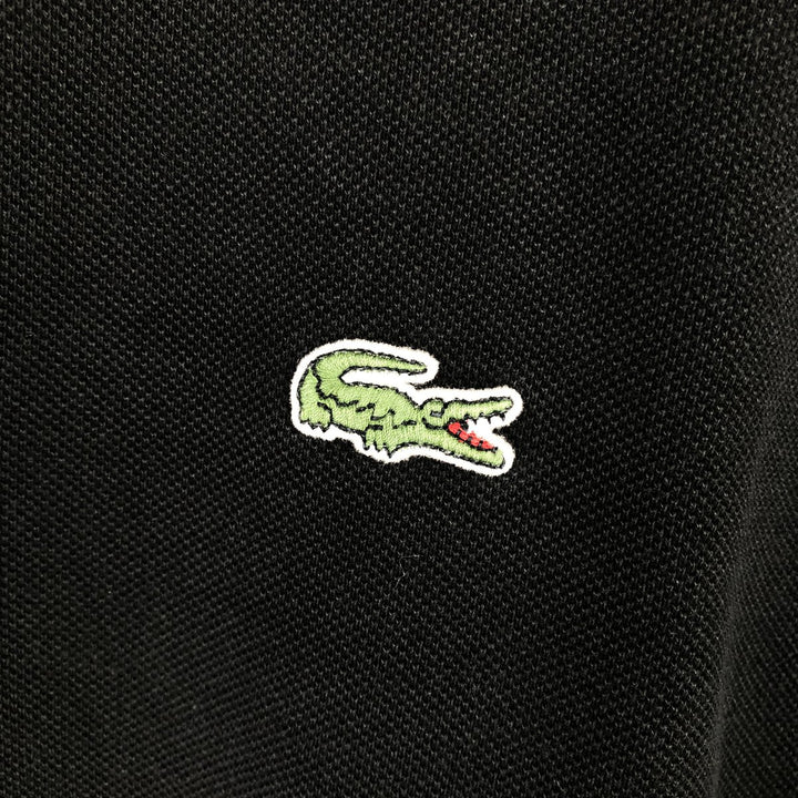 Lacoste (LACOSTE) French design short-sleeved polo shirt, size 7 (equivalent to men's XL) cotton black type Vintage Second Hand