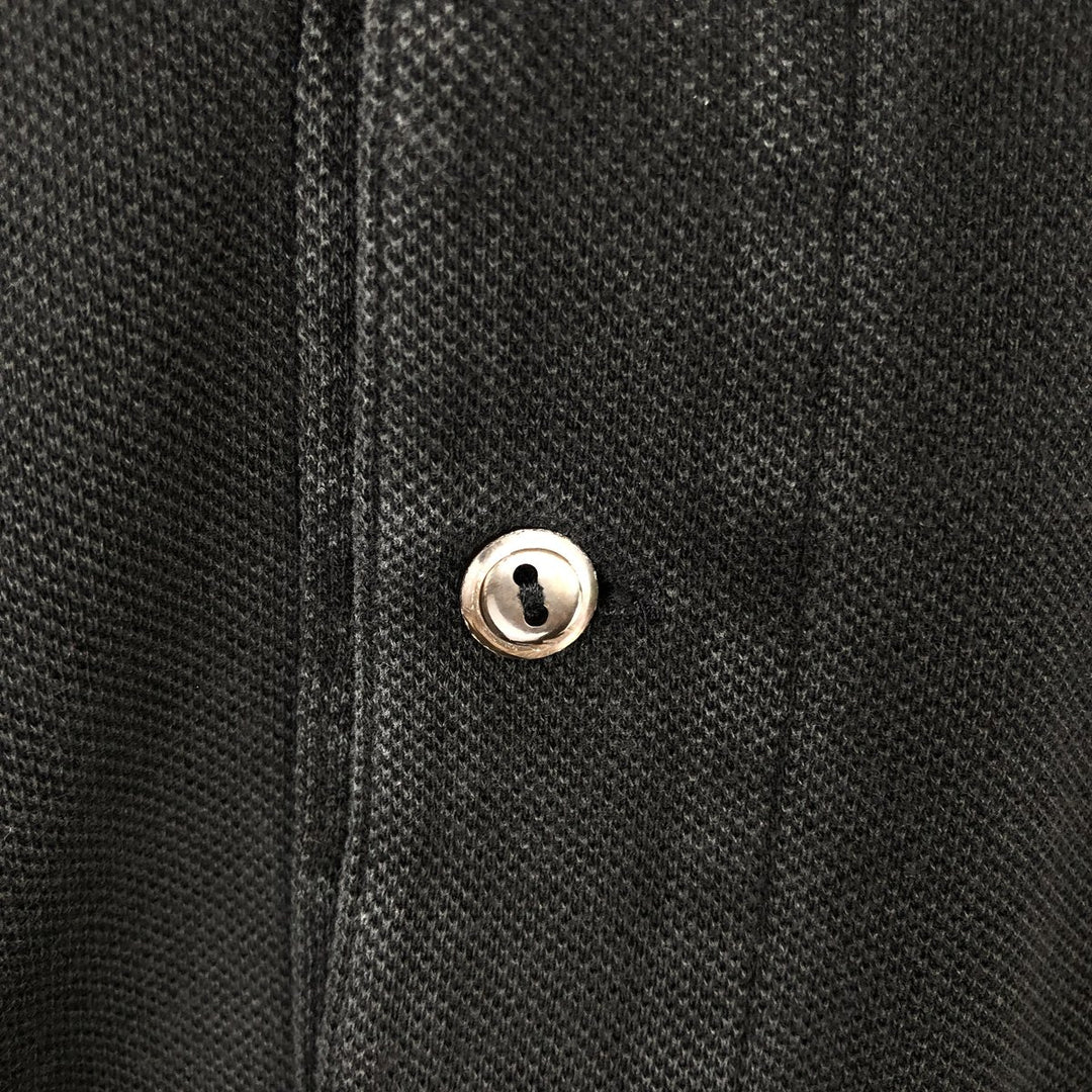 Lacoste (LACOSTE) French design short-sleeved polo shirt, size 7 (equivalent to men's XL) cotton black type Vintage Second Hand