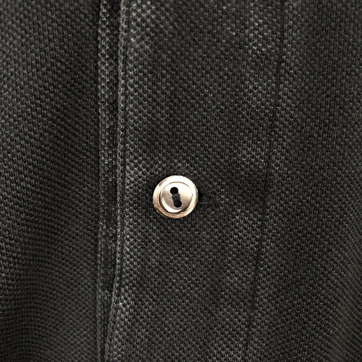 Lacoste (LACOSTE) French design short-sleeved polo shirt, size 7 (equivalent to men's XL) cotton black type Vintage Second Hand