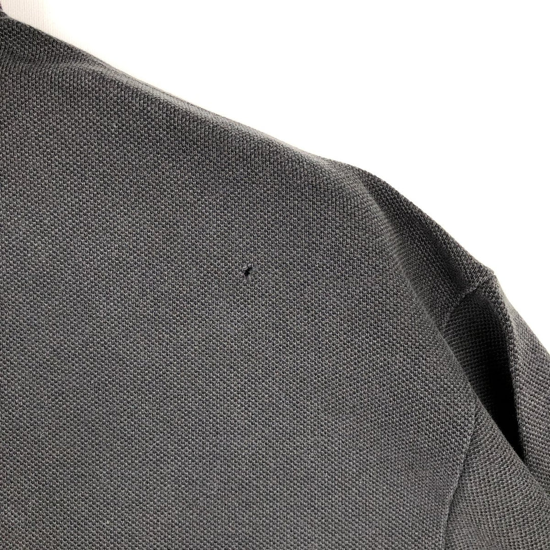Lacoste (LACOSTE) French design short-sleeved polo shirt, size 7 (equivalent to men's XL) cotton black type Vintage Second Hand