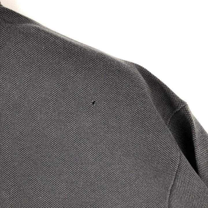 Lacoste (LACOSTE) French design short-sleeved polo shirt, size 7 (equivalent to men's XL) cotton black type Vintage Second Hand