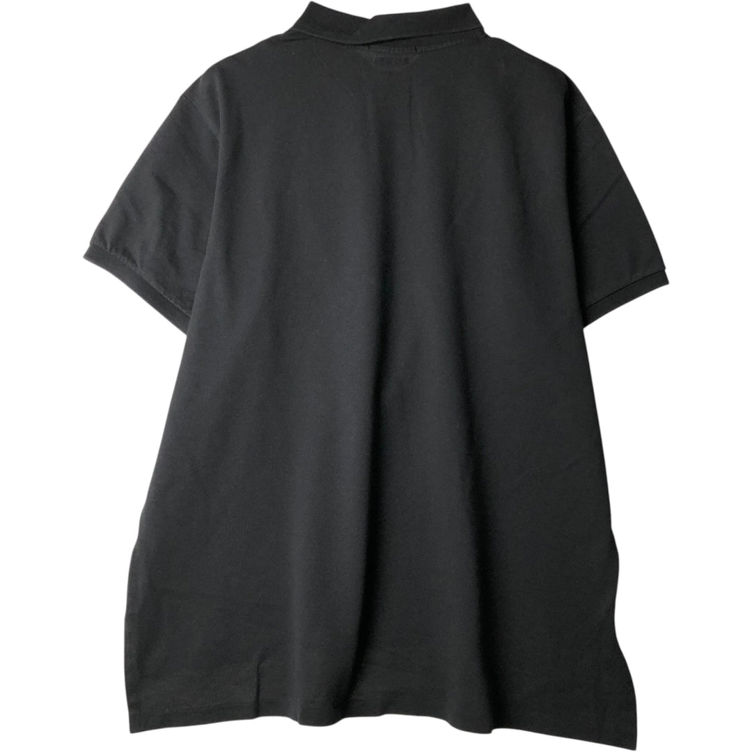 Ralph Lauren POLO by Ralph Lauren CUSTOM FIT short sleeve polo shirt, men's XXL equivalent Pima Cotton black type Vintage Second Hand