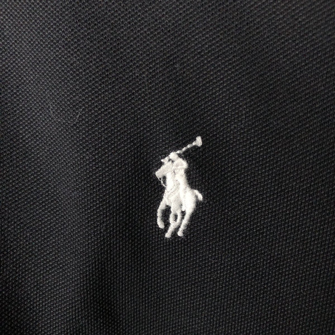 Ralph Lauren POLO by Ralph Lauren CUSTOM FIT short sleeve polo shirt, men's XXL equivalent Pima Cotton black type Vintage Second Hand