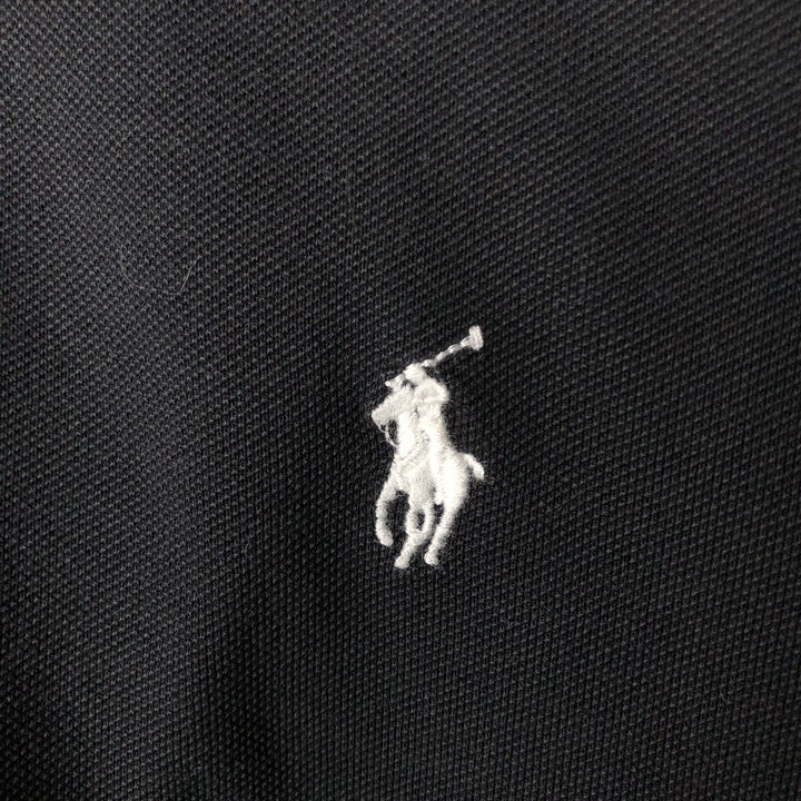 Ralph Lauren POLO by Ralph Lauren CUSTOM FIT short sleeve polo shirt, men's XXL equivalent Pima Cotton black type Vintage Second Hand