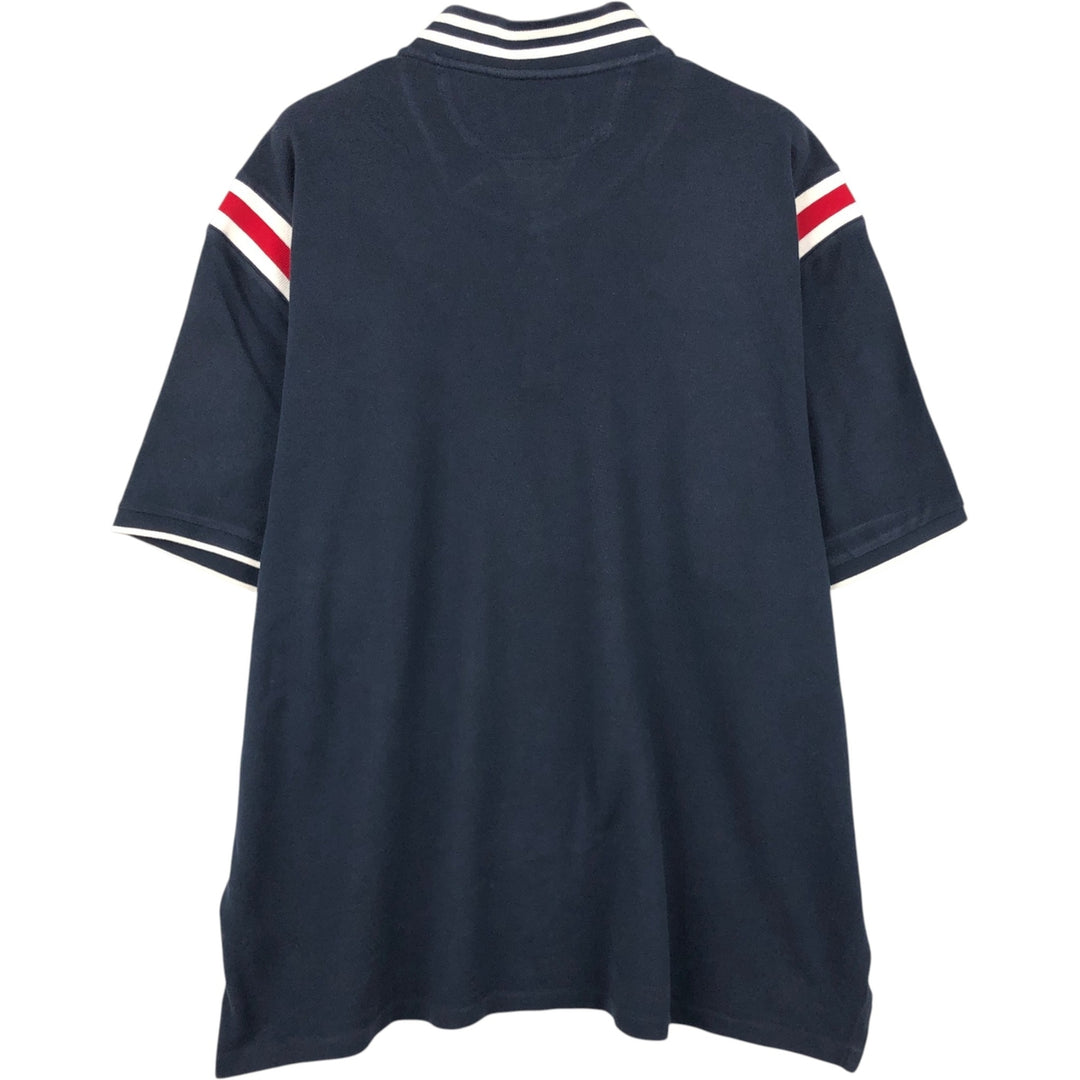 Ralph Lauren POLO RALPH LAUREN CUSTOM SLIM FIT short-sleeved polo shirt, men's size XXL cotton navy blue type Vintage Second Hand