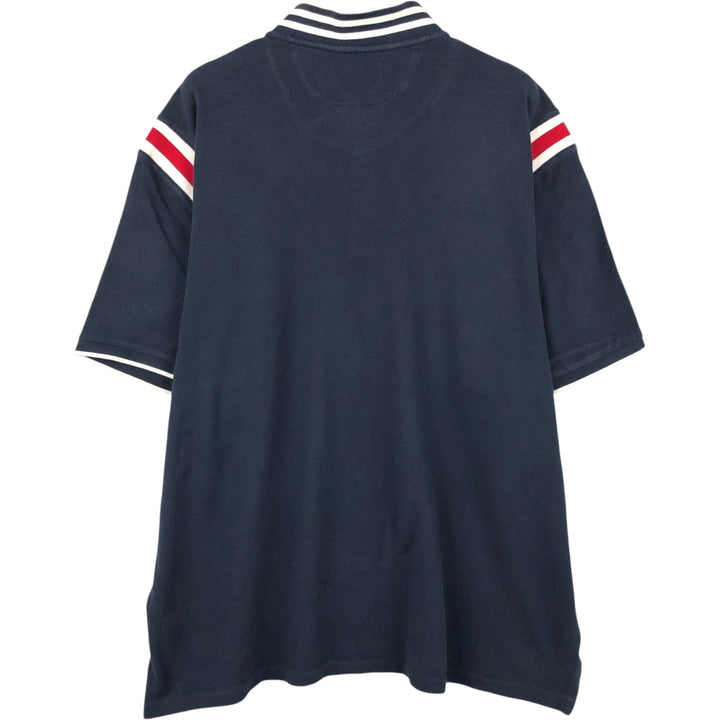 Ralph Lauren POLO RALPH LAUREN CUSTOM SLIM FIT short-sleeved polo shirt, men's size XXL cotton navy blue type Vintage Second Hand
