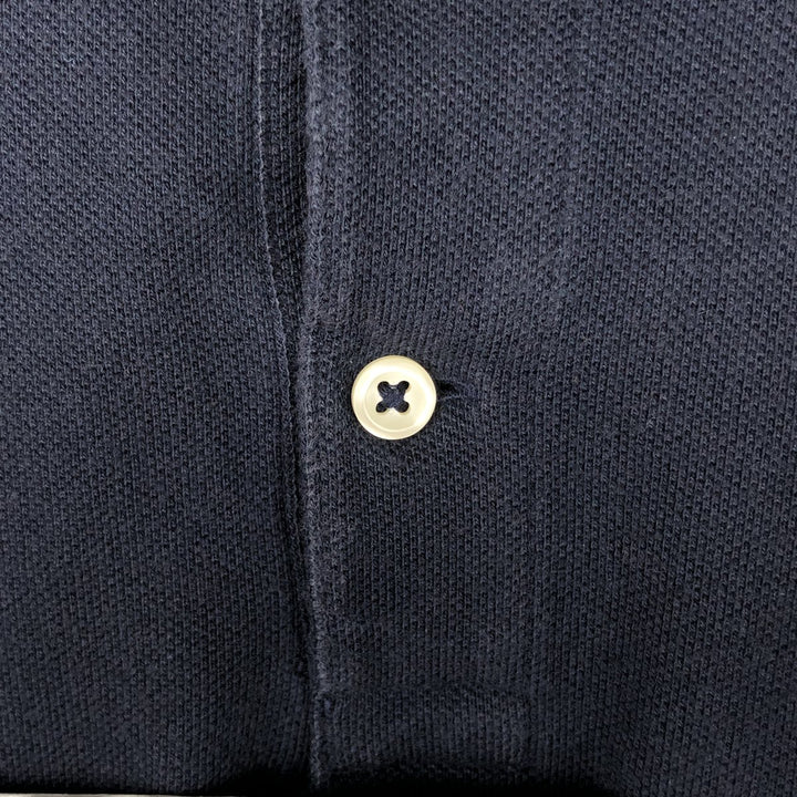 Ralph Lauren POLO RALPH LAUREN CUSTOM SLIM FIT short-sleeved polo shirt, men's size XXL cotton navy blue type Vintage Second Hand