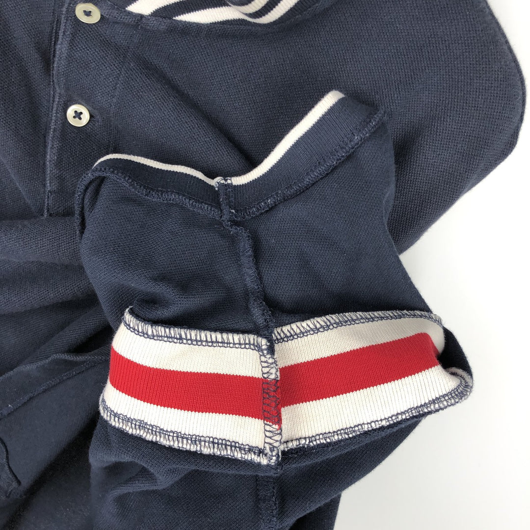 Ralph Lauren POLO RALPH LAUREN CUSTOM SLIM FIT short-sleeved polo shirt, men's size XXL cotton navy blue type Vintage Second Hand