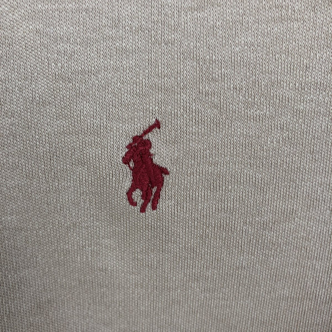 Ralph Lauren POLO by Ralph Lauren Short-Sleeve Polo Shirt, Made in USA, Men's Size S (approx.) cotton beige type brown Vintage Second Hand
