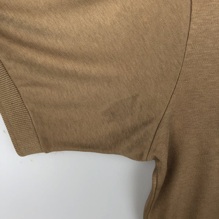 Ralph Lauren POLO by Ralph Lauren Short-Sleeve Polo Shirt, Made in USA, Men's Size S (approx.) cotton beige type brown Vintage Second Hand