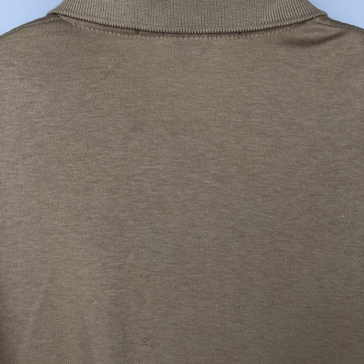 Ralph Lauren POLO by Ralph Lauren Short-Sleeve Polo Shirt, Made in USA, Men's Size S (approx.) cotton beige type brown Vintage Second Hand