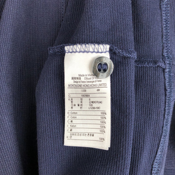 Lacoste LACOSTE SPORT short sleeve polo shirt, men's size L cotton navy blue type Vintage Second Hand