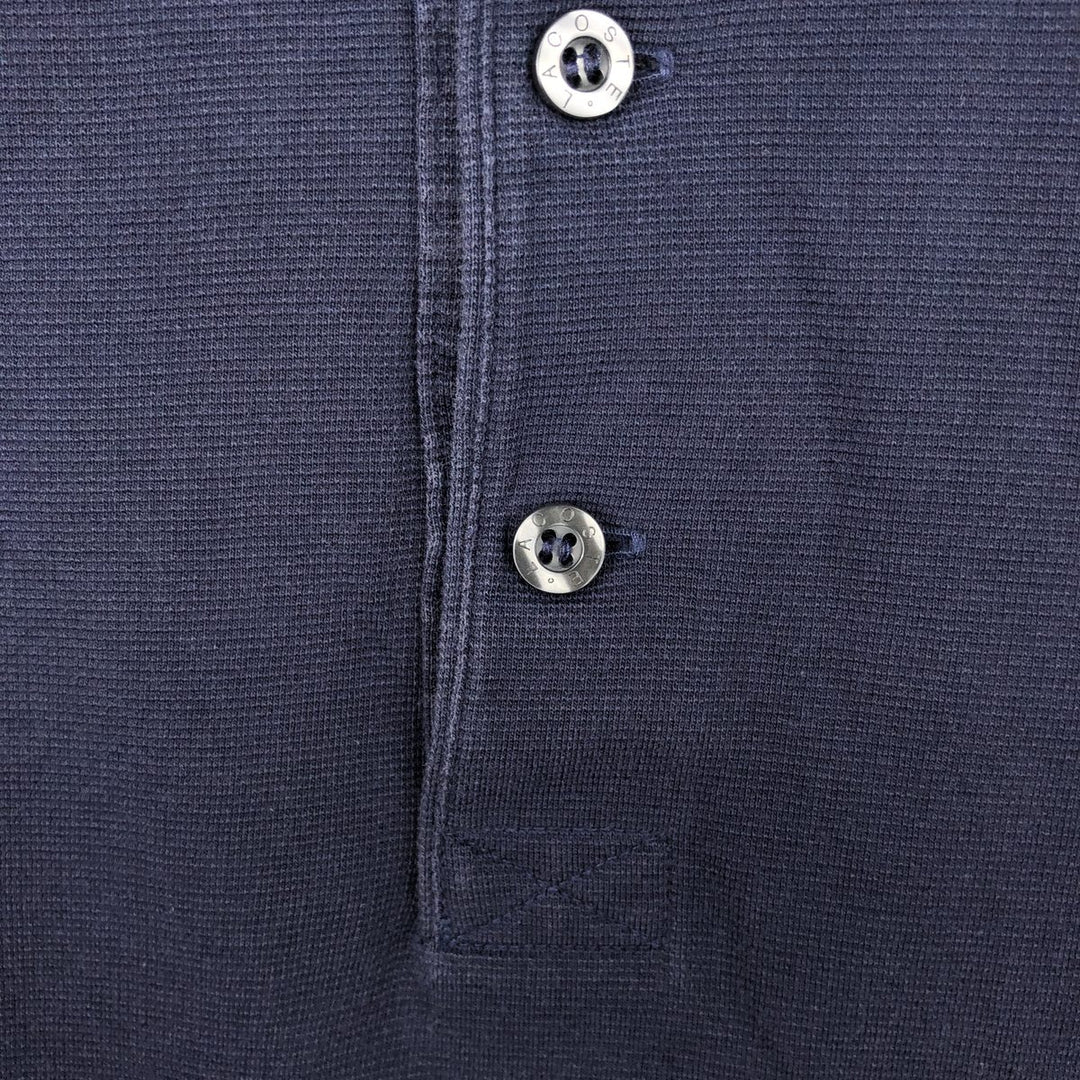Lacoste LACOSTE SPORT short sleeve polo shirt, men's size L cotton navy blue type Vintage Second Hand