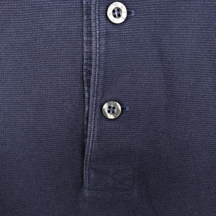 Lacoste LACOSTE SPORT short sleeve polo shirt, men's size L cotton navy blue type Vintage Second Hand