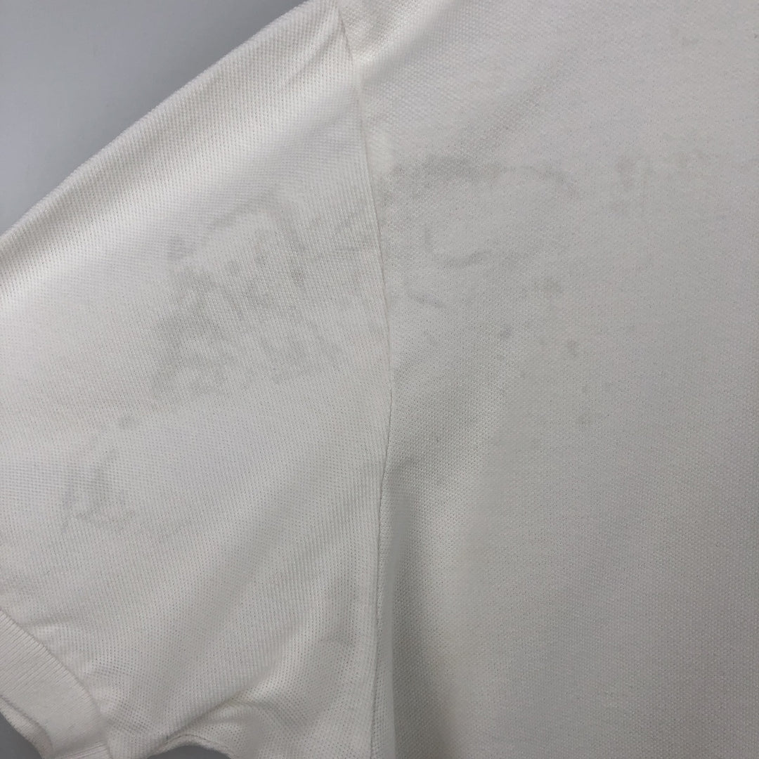 Ralph Lauren POLO by Ralph Lauren short sleeve polo shirt, men's XL size cotton white type Vintage Second Hand