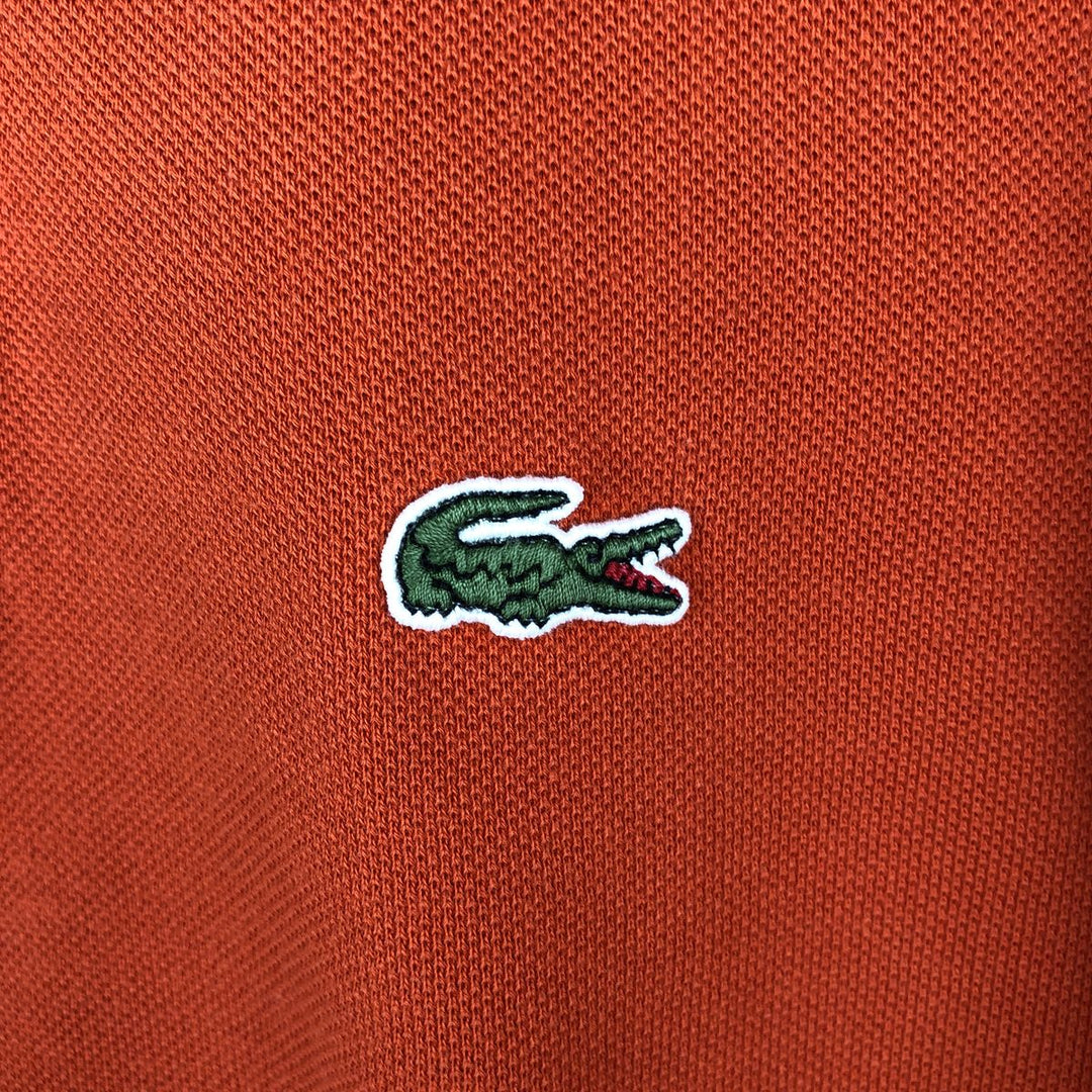 Lacoste LACOSTE French design short sleeve polo shirt size 5, men's L size cotton orange type Vintage Second Hand