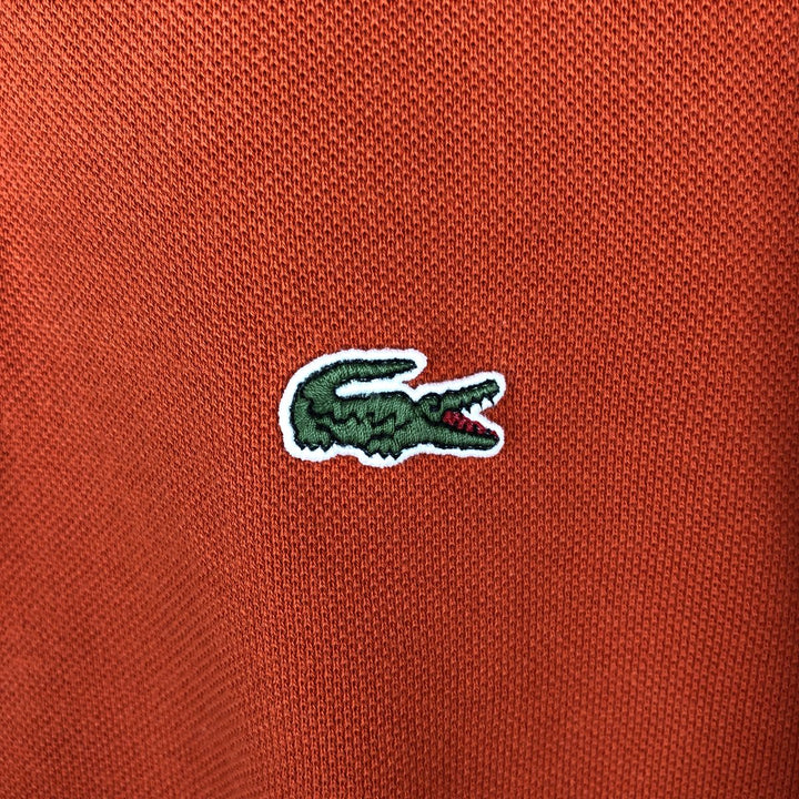 Lacoste LACOSTE French design short sleeve polo shirt size 5, men's L size cotton orange type Vintage Second Hand