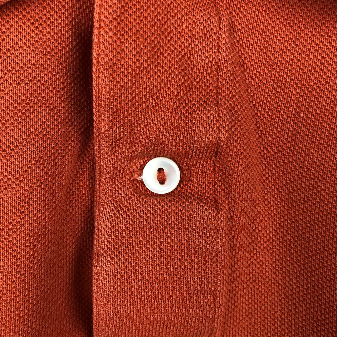 Lacoste LACOSTE French design short sleeve polo shirt size 5, men's L size cotton orange type Vintage Second Hand