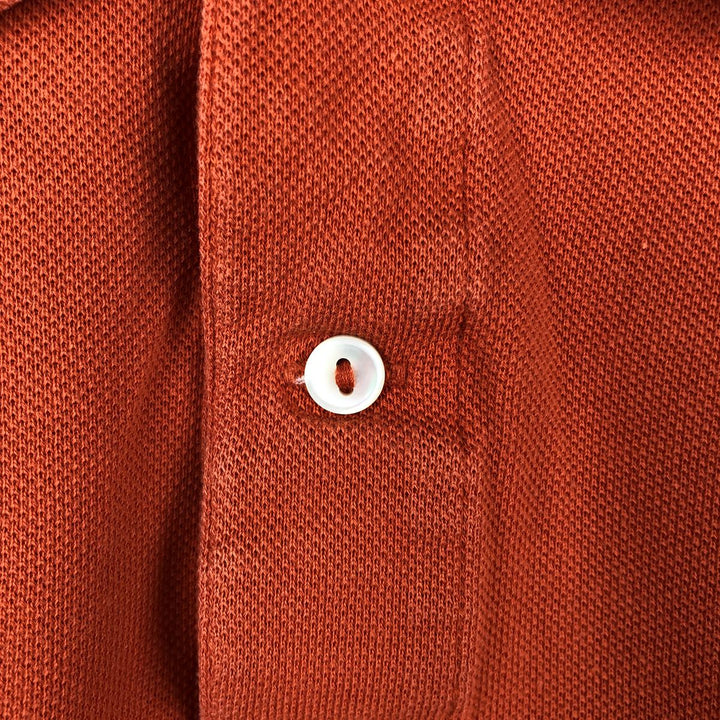 Lacoste LACOSTE French design short sleeve polo shirt size 5, men's L size cotton orange type Vintage Second Hand