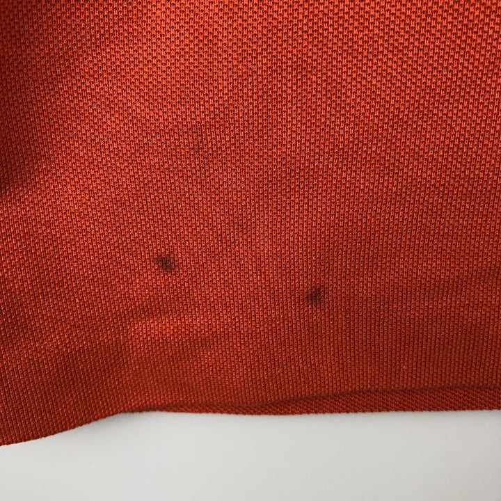 Lacoste LACOSTE French design short sleeve polo shirt size 5, men's L size cotton orange type Vintage Second Hand