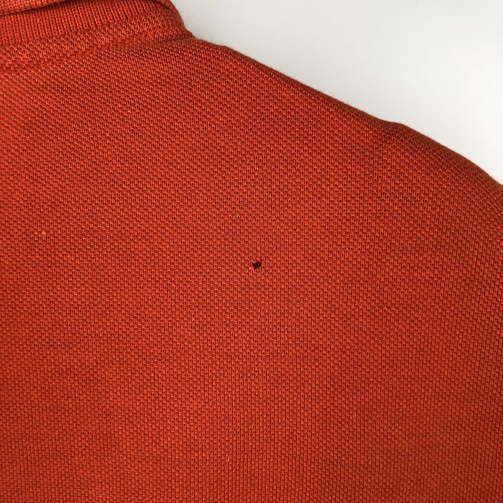 Lacoste LACOSTE French design short sleeve polo shirt size 5, men's L size cotton orange type Vintage Second Hand