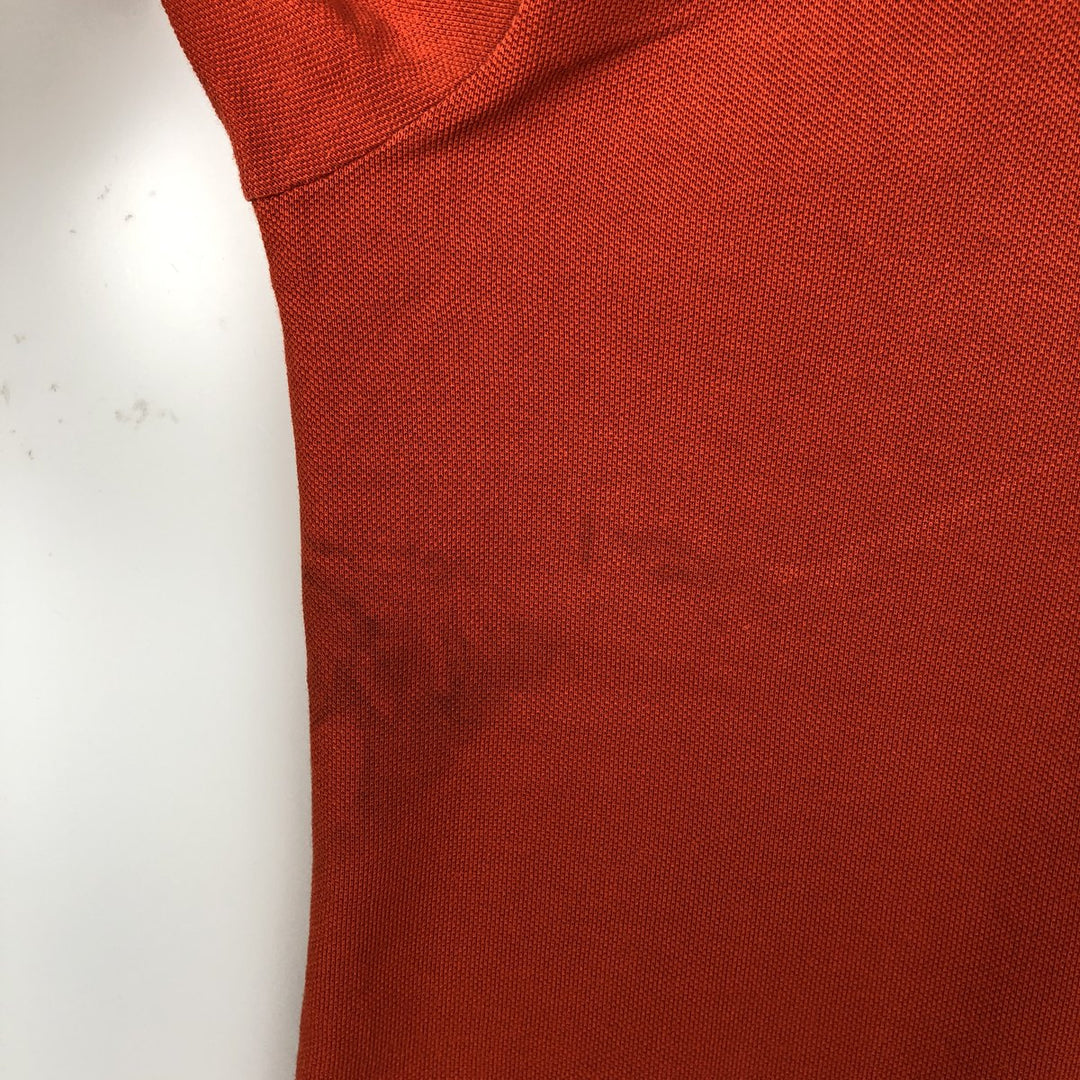 Lacoste LACOSTE French design short sleeve polo shirt size 5, men's L size cotton orange type Vintage Second Hand