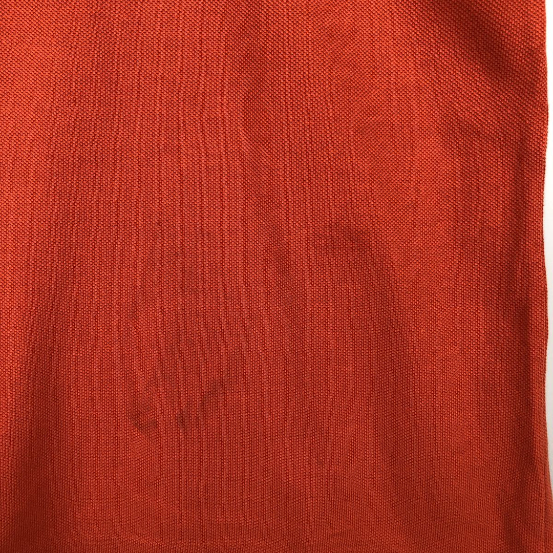 Lacoste LACOSTE French design short sleeve polo shirt size 5, men's L size cotton orange type Vintage Second Hand