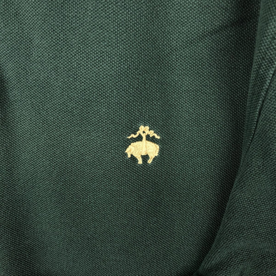 Brooks Brothers 1818 Short-Sleeve Polo Shirt, Men's Size L (approx.) cotton Green type dark green Vintage Second Hand