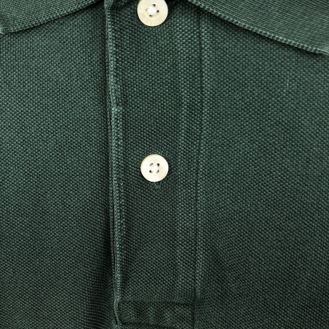 Brooks Brothers 1818 Short-Sleeve Polo Shirt, Men's Size L (approx.) cotton Green type dark green Vintage Second Hand