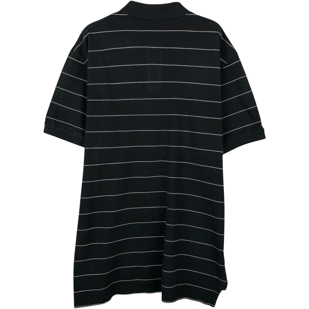 Ralph Lauren POLO by Ralph Lauren short sleeve striped polo shirt, men's size L cotton black type Vintage Second Hand