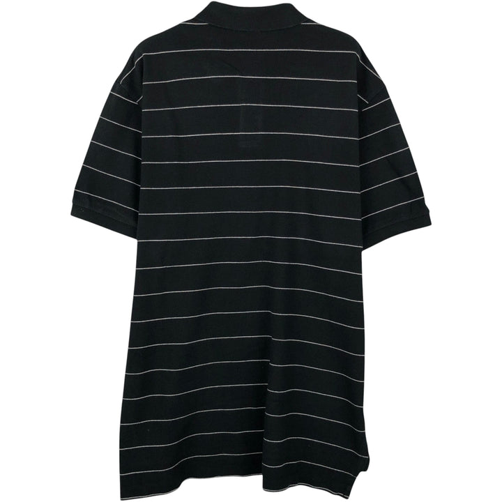 Ralph Lauren POLO by Ralph Lauren short sleeve striped polo shirt, men's size L cotton black type Vintage Second Hand