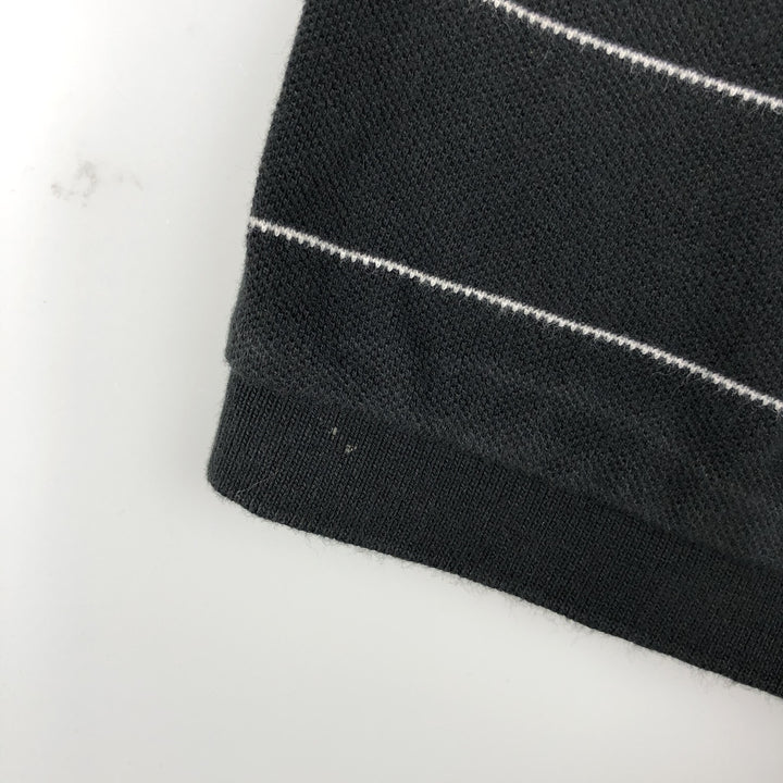 Ralph Lauren POLO by Ralph Lauren short sleeve striped polo shirt, men's size L cotton black type Vintage Second Hand