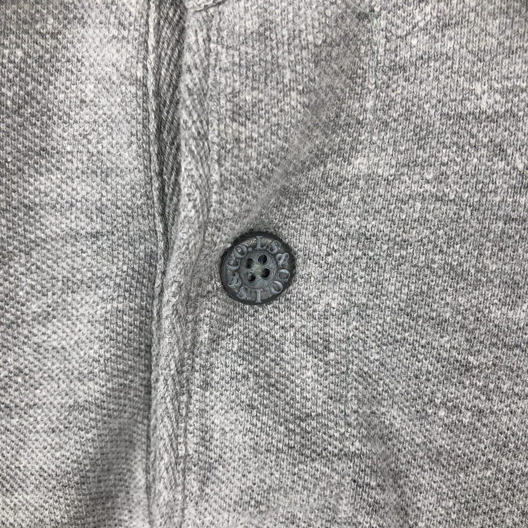 90s-00'S Levi's short-sleeved polo shirt, men's size M equivalent, vintage. cotton gray type Vintage Second Hand