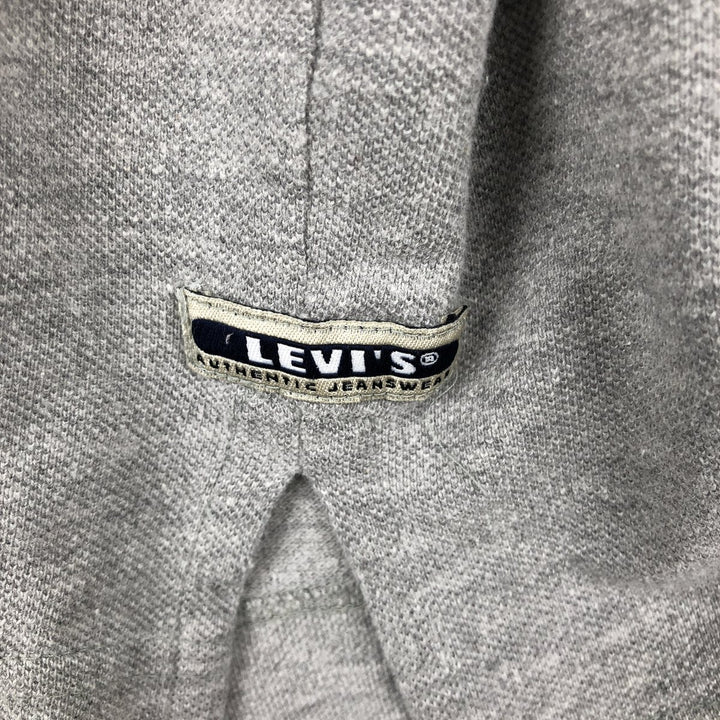 90s-00'S Levi's short-sleeved polo shirt, men's size M equivalent, vintage. cotton gray type Vintage Second Hand