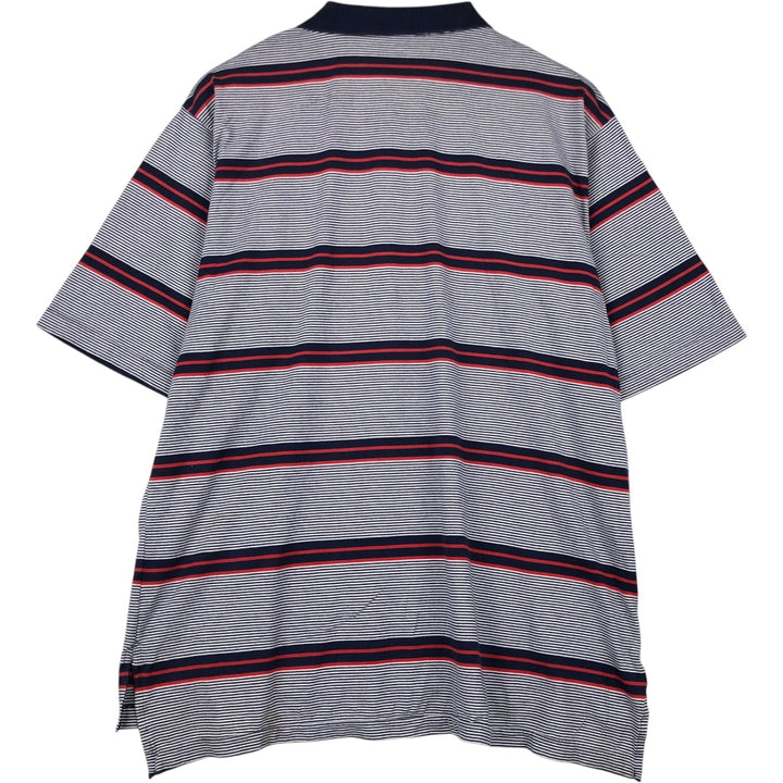 Ralph Lauren POLO GOLF Short Sleeve Striped Polo Shirt Men's XL cotton navy blue type Vintage Second Hand