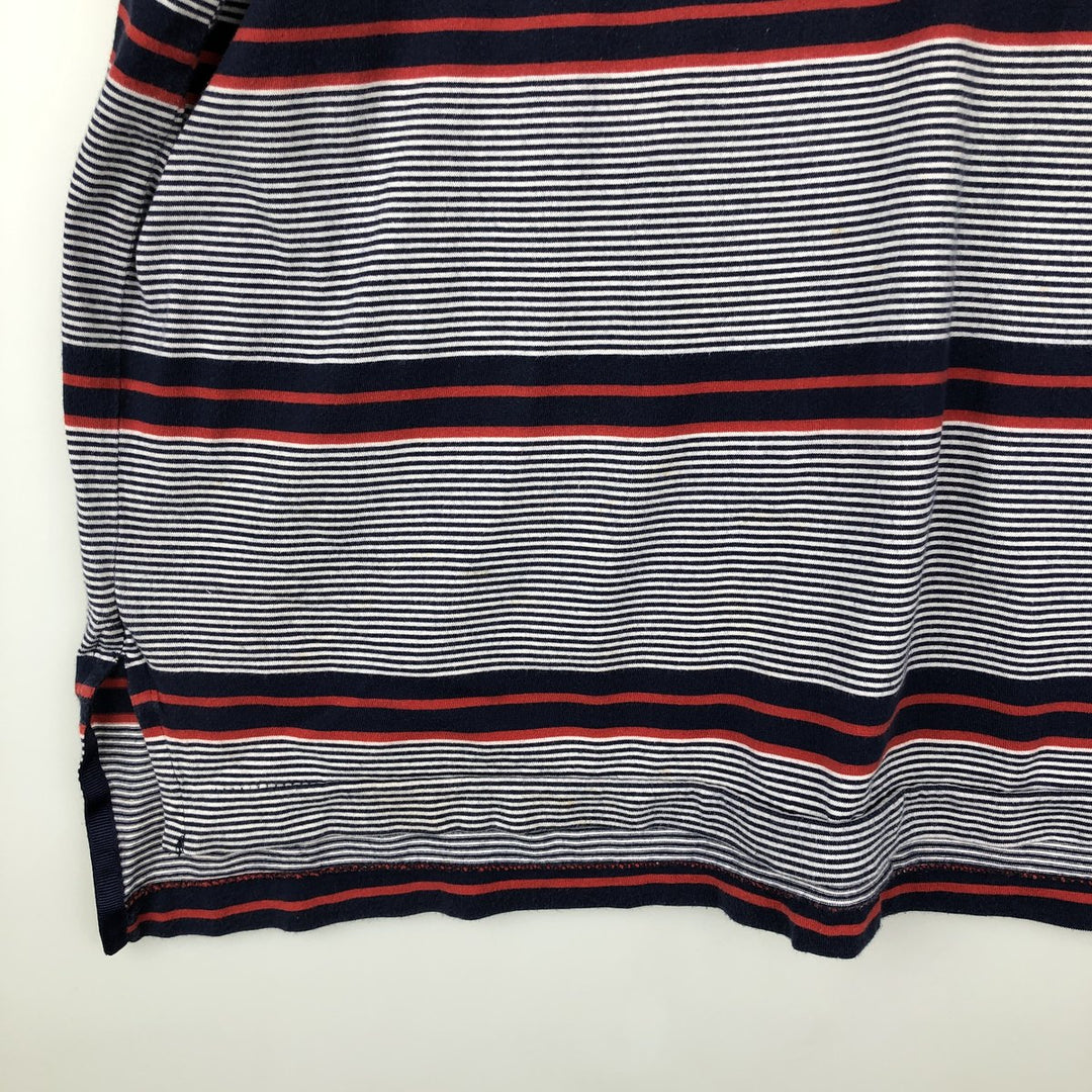 Ralph Lauren POLO GOLF Short Sleeve Striped Polo Shirt Men's XL cotton navy blue type Vintage Second Hand