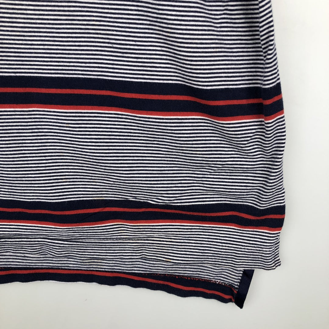 Ralph Lauren POLO GOLF Short Sleeve Striped Polo Shirt Men's XL cotton navy blue type Vintage Second Hand