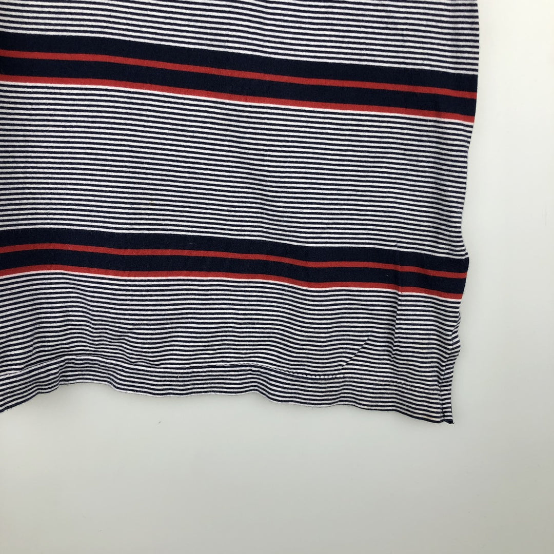Ralph Lauren POLO GOLF Short Sleeve Striped Polo Shirt Men's XL cotton navy blue type Vintage Second Hand
