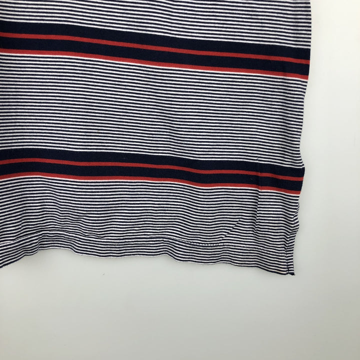 Ralph Lauren POLO GOLF Short Sleeve Striped Polo Shirt Men's XL cotton navy blue type Vintage Second Hand