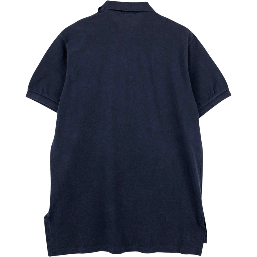 Ralph Lauren POLO by Ralph Lauren short-sleeved polo shirt, Made in USA, Men's size L cotton navy blue type Vintage Second Hand