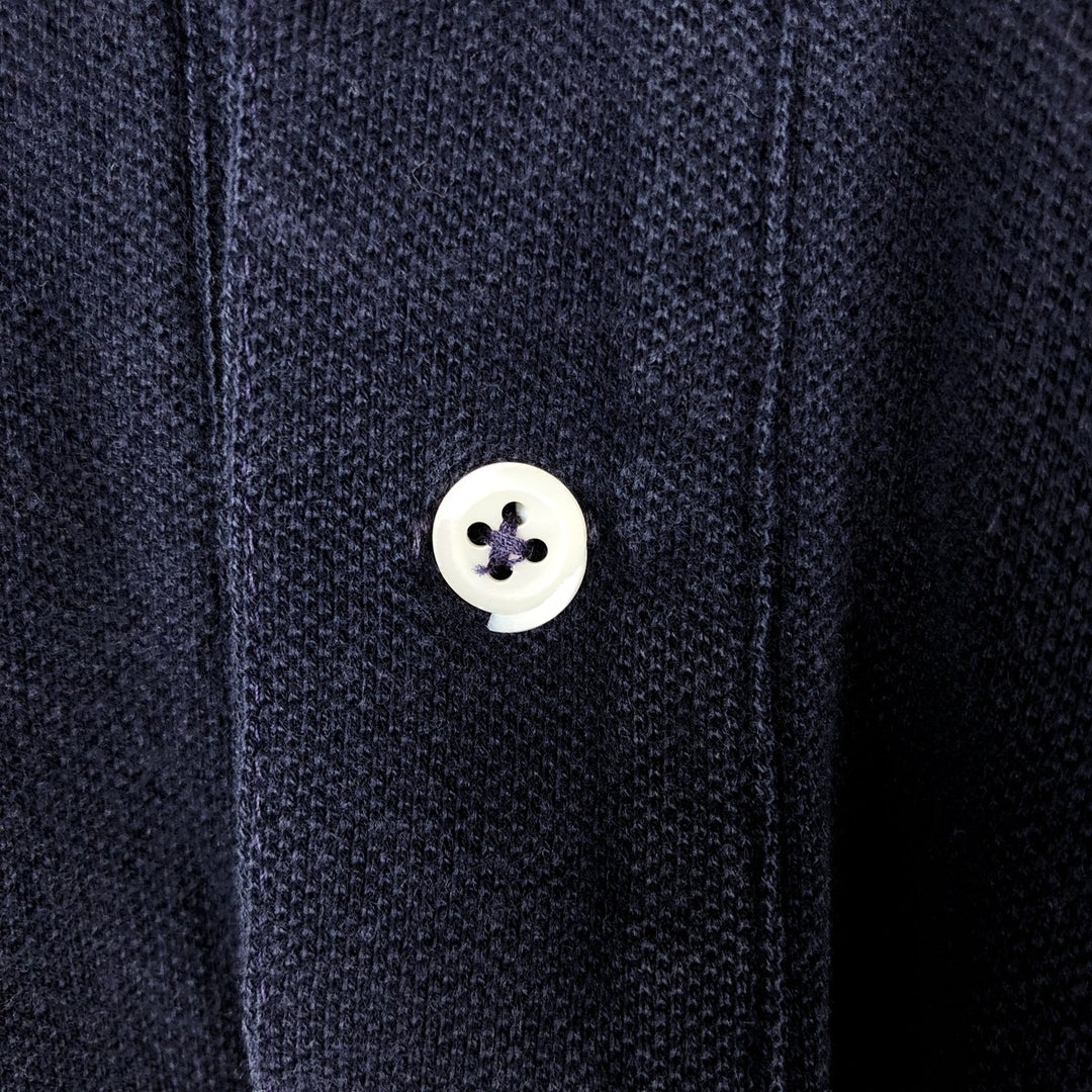 Ralph Lauren POLO by Ralph Lauren short-sleeved polo shirt, Made in USA, Men's size L cotton navy blue type Vintage Second Hand