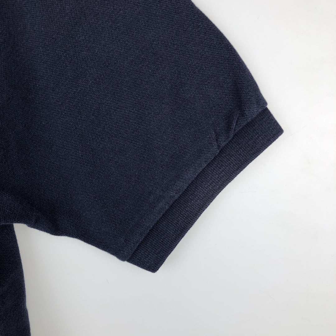 Ralph Lauren POLO by Ralph Lauren short-sleeved polo shirt, Made in USA, Men's size L cotton navy blue type Vintage Second Hand