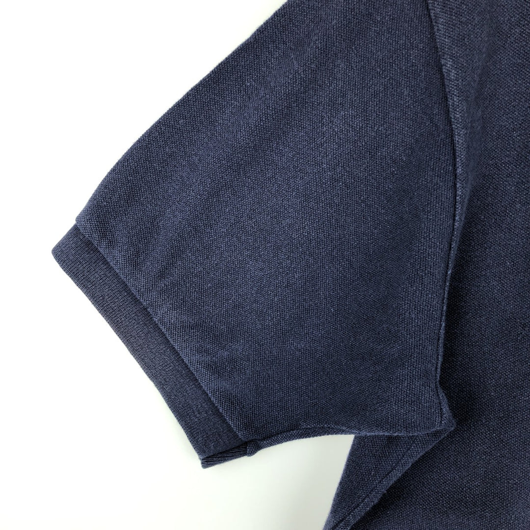 Ralph Lauren POLO by Ralph Lauren short-sleeved polo shirt, Made in USA, Men's size L cotton navy blue type Vintage Second Hand