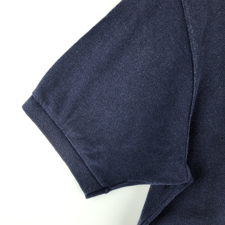 Ralph Lauren POLO by Ralph Lauren short-sleeved polo shirt, Made in USA, Men's size L cotton navy blue type Vintage Second Hand