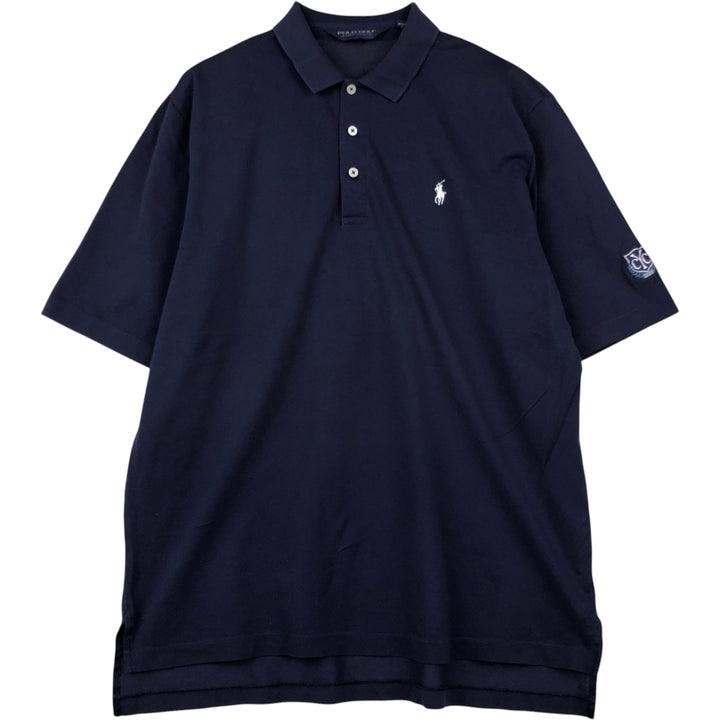 Ralph Lauren POLO GOLF Polo Golf short sleeve polo shirt for men size L Pima Cotton navy blue type Vintage Second Hand